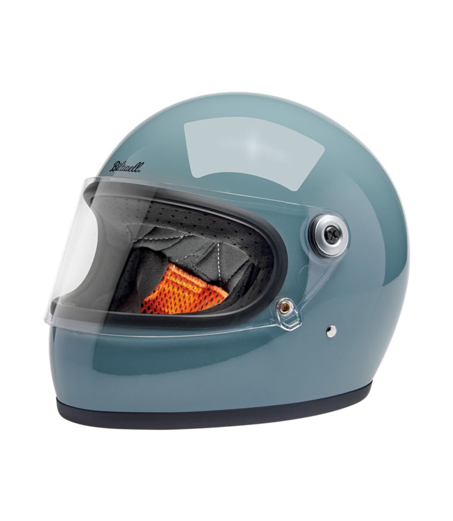 bitwell solid blue motorcycle helmet Biltwell Gringo S Helmet Agave Blue Gloss