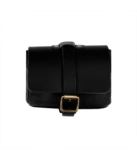 Schwarze Schloss-Tasche - Cafe Twin x Trip Machine