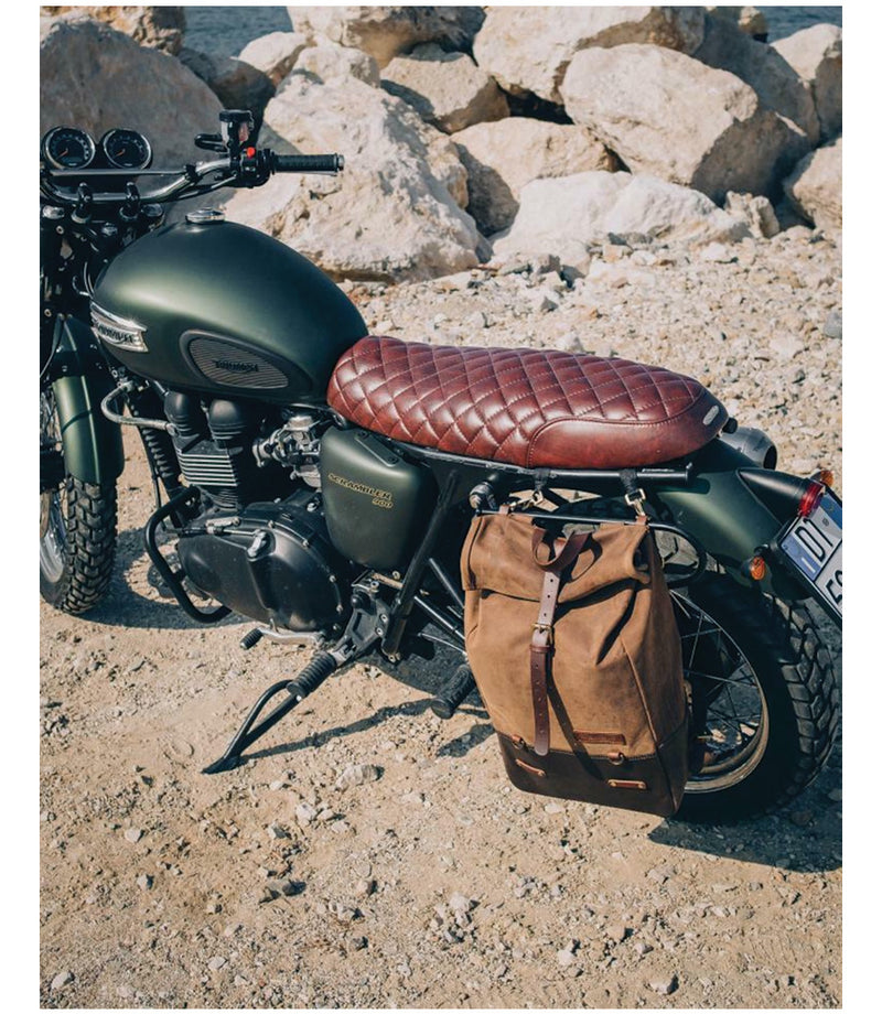 Zaino Moto Vintage Marrone Trip Machine