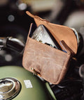 Borsa Manubrio Moto Cafe Twin x Trip Machine Cognac