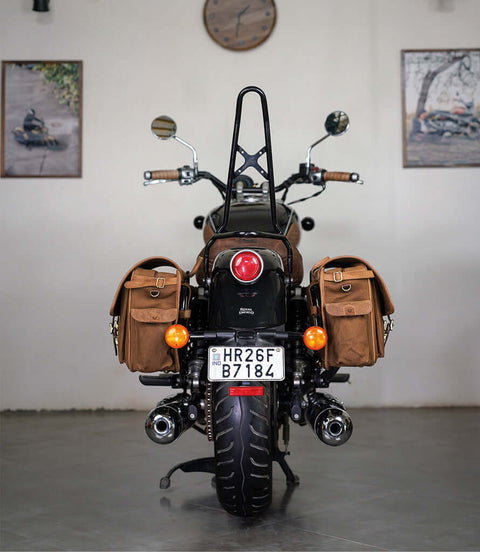 Lateral bag Super Meteor 650 - Expedition Brown with Brackets