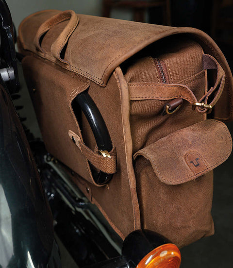 Lateral bag Super Meteor 650 - Expedition Brown with Brackets