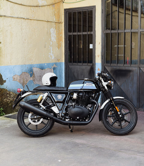 Sillín delgado Interceptor / Continental GT 650 Rombo Negro - Cafe Twin