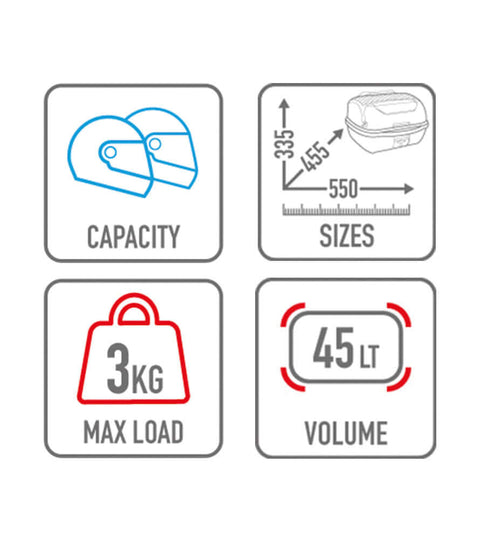 Boîte supérieure Givi Monolock universel B45