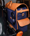 Borsa Laterale Super Meteor 650 - Expedition Blue con Staffe - cafetwin