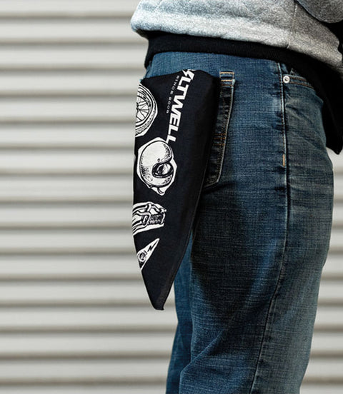 Bandana Moto Biltwell Junk Black - cafetwin