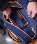 Borsa Laterale Super Meteor 650 - Expedition Blue con Staffe - cafetwin