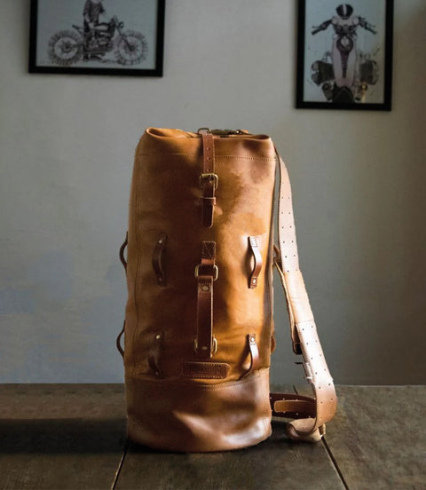 Bolsa Moto Saco de viagem militar Trip Machine Vintage Bronzeado