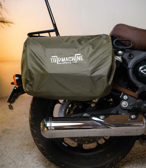 Seitliche Tasche Super Meteor 650 - Expedition Grün mit Klammern