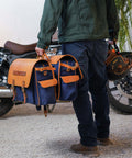 Borsa Laterale Super Meteor 650 - Expedition Blue con Staffe - cafetwin