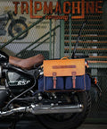 Borsa Laterale Super Meteor 650 - Expedition Blue con Staffe - cafetwin