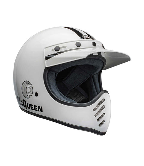 Bell Helmet Moto-3 2024 Steve McQueen Any Given Sunday White/Black ECE 06