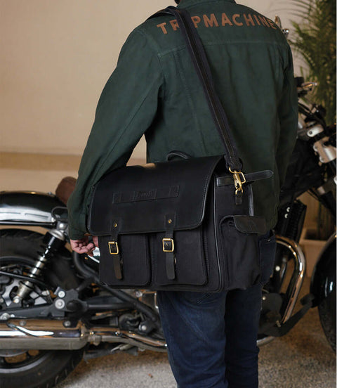 Lateral bag Super Meteor 650 - Expedition Black with Brackets