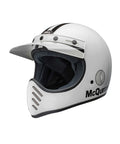 Casco Bell Moto-3 2024 Steve McQueen Any Given Sunday Bianco/Nero ECE 06 - cafetwin