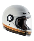 Casco Moto Vintage T-1 Torc White Iso Bar