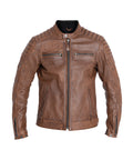 Giacca Moto in Pelle John Doe Storm Jacket Tobacco