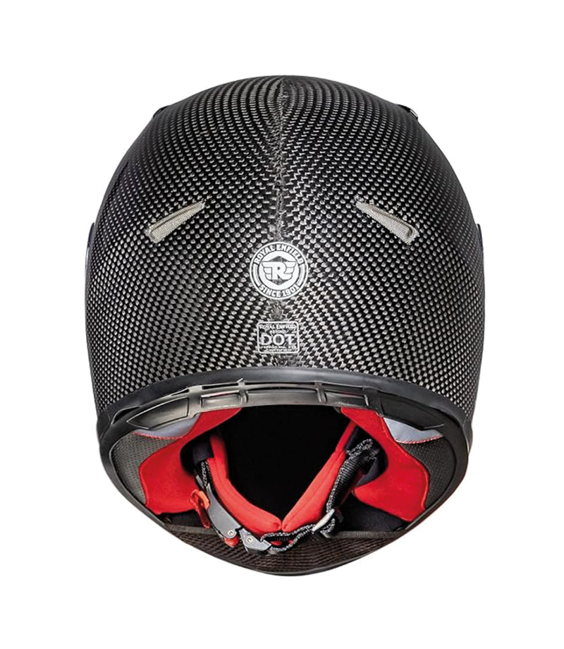 Vollgesichts-Carbon-Helm Royal Enfield Schwarz