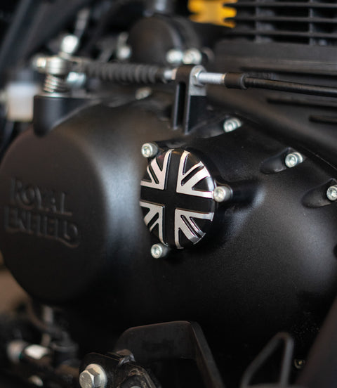 Bouchon Carter Filtre Huile "Union Jack" pour Royal Enfield 350cc - Cafe Twin 