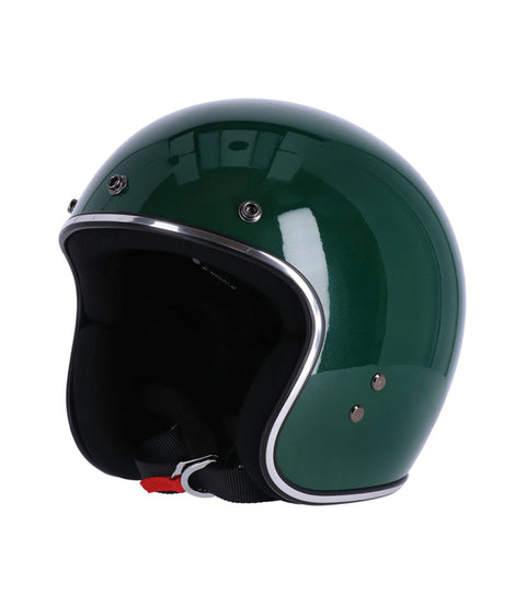 Helmet Jet Vintage Racing Green Roeg