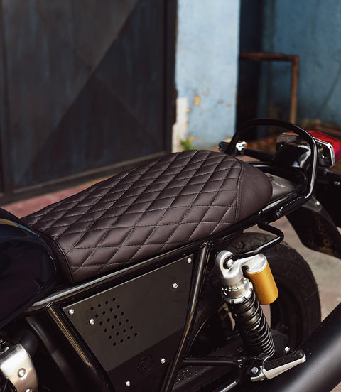 Slim saddle Interceptor / Continental GT 650 Rhombus Brown - Cafe Twin