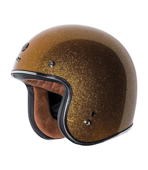 Casque Jet T-50 Torc Méga paillettes d'or