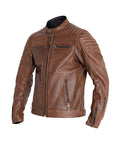 Giacca Moto in Pelle John Doe Storm Jacket Tobacco - cafetwin