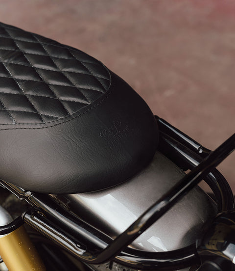 Selle étroite Interceptor / Continental GT 650 Rhombus Noir - Cafe Twin