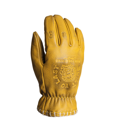 Gloves Moto John Doe Coyote Yellow Embossed