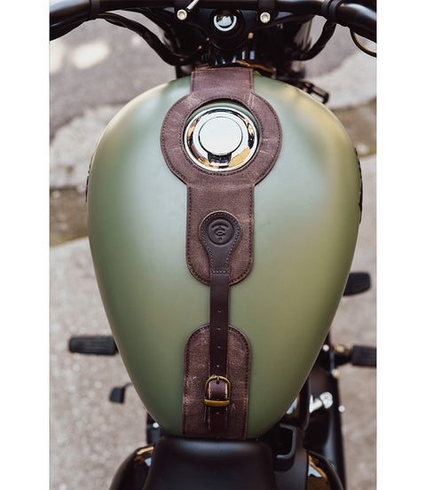 Protection du réservoir Meteor 350 Cafe Twin x Trip Machine Marron