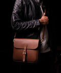 Borsa Laterale "Classic" Trip Cognac - cafetwin