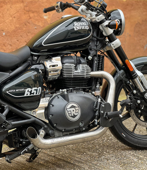 Escapamento Super Meteor 650 Hot Rod homologado Cafe Twin x Mass