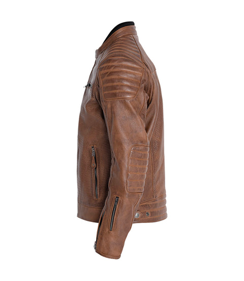 Casaco Moto Couro John Doe Tempestade Jacket Tabaco