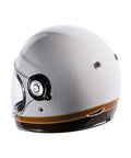 Casco Moto Vintage T-1 Torc White Iso Bar - cafetwin