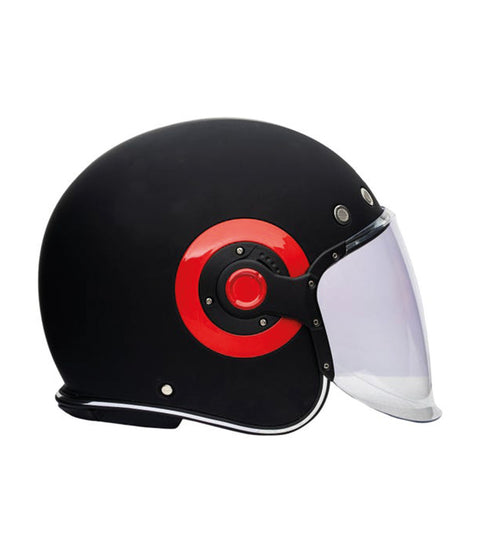 Casco Jet Royal Enfield Spirit Mate Black / Rojo