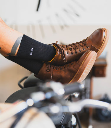 Moto-Socken Cafe Twin Garage Socks Schwarz 