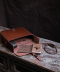 Borsa Laterale "Classic" Trip Cognac - cafetwin