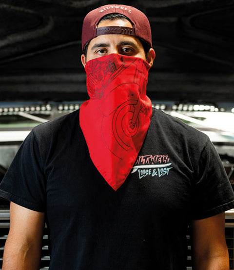 Bandana Moto Biltwell Pan Red - cafetwin