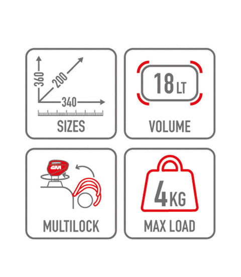 Bolsa lateral izquierda MT501S - Multilock