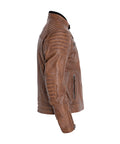 Giacca Moto in Pelle John Doe Storm Jacket Tobacco - cafetwin