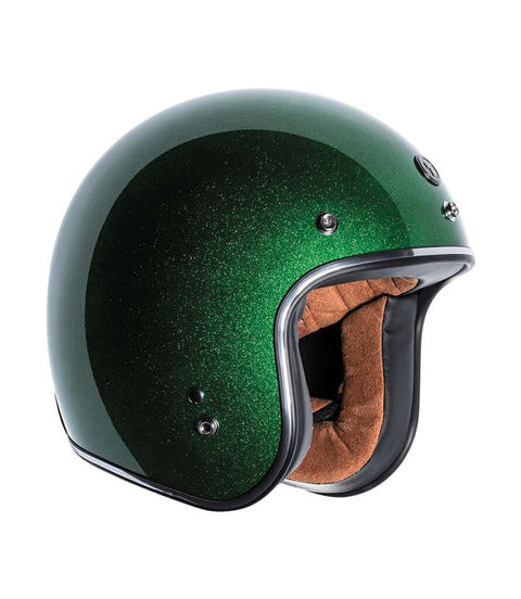 Casco Jet T-50 Torc Limecycles Verde Mega Flake