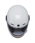 Casco Moto Vintage T-1 Torc White Iso Bar - cafetwin