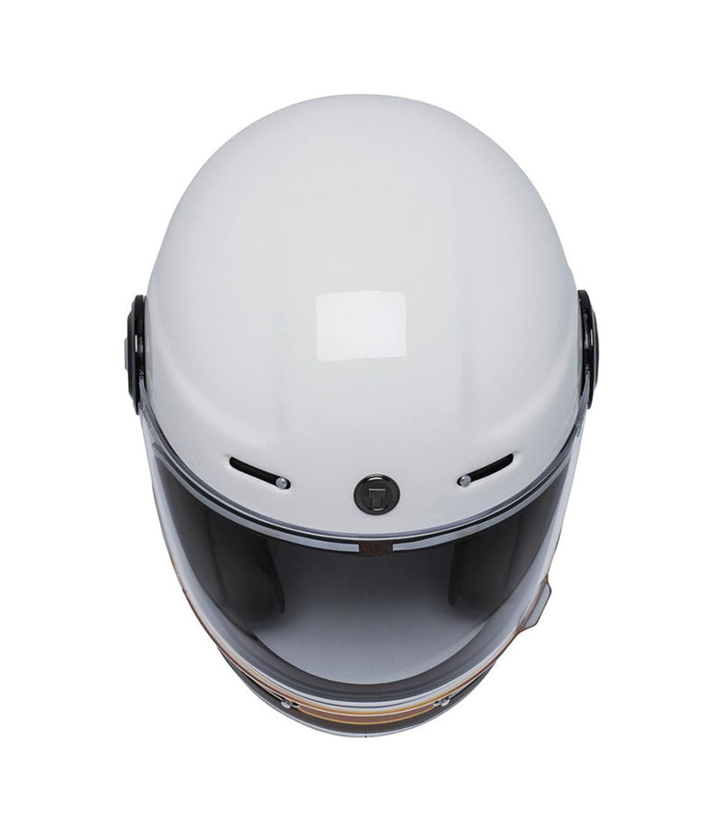 Casque Moto Vintage T-1 Torc Barre blanche Iso
