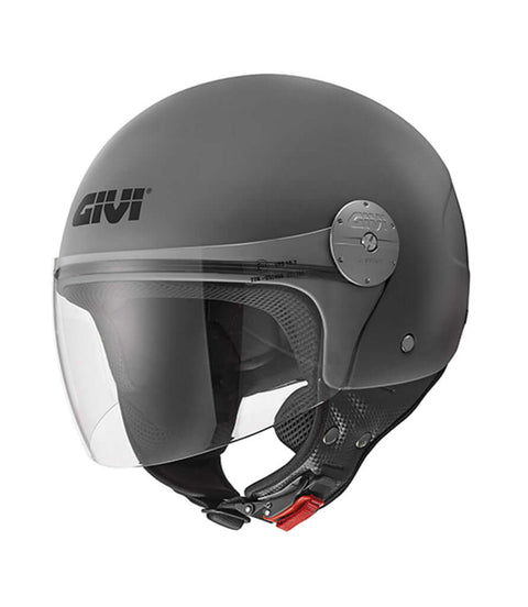 Casco Demi Jet GIVI 10.7 Evo Color Sólido - Gris Mate