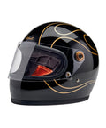 Casco Biltwell Gringo S Gloss Black Flames - cafetwin