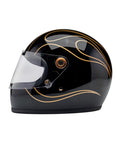 Casco Biltwell Gringo S Gloss Black Flames