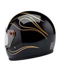 Casco Biltwell Gringo S Gloss Black Flames - cafetwin