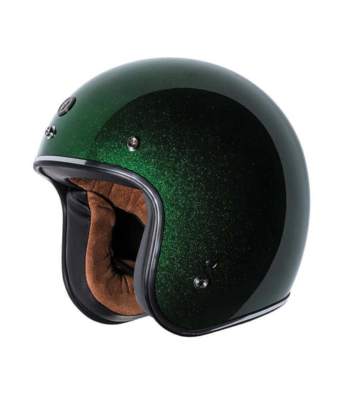 Casco Jet T-50 Torc Limecycles Verde Mega Flake