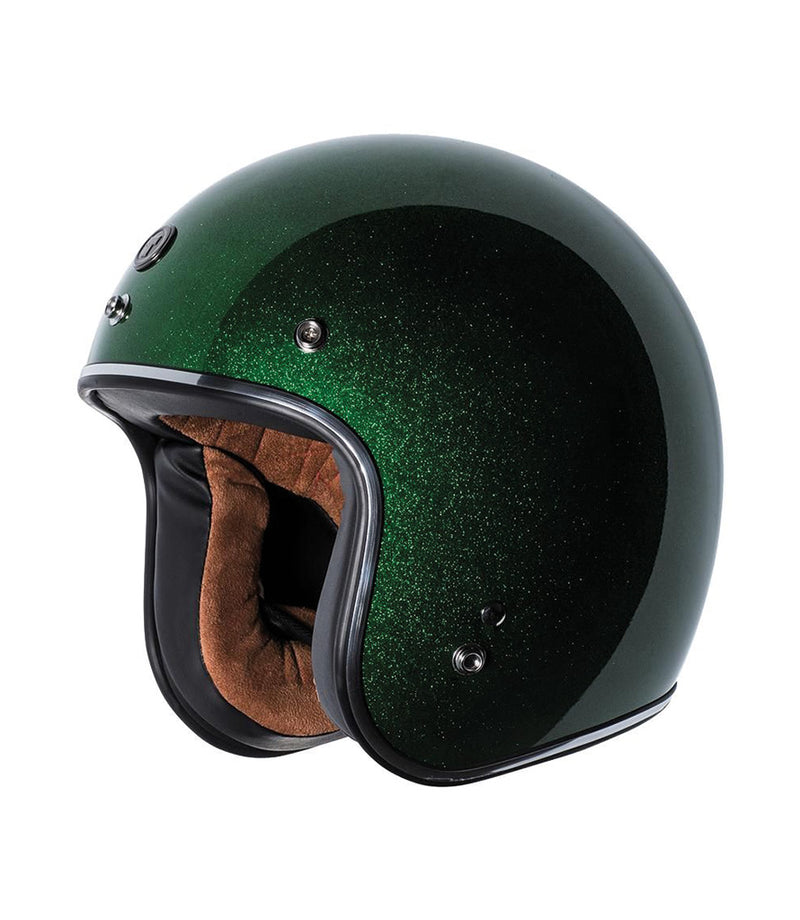 Helmet Jet T-50 Torc Limecycles Green Mega Flake