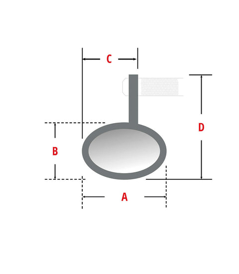 Miroir Bar End Noir droit