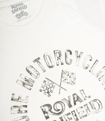 T-Shirt Royal Enfield Pure Motorcycles Weiß